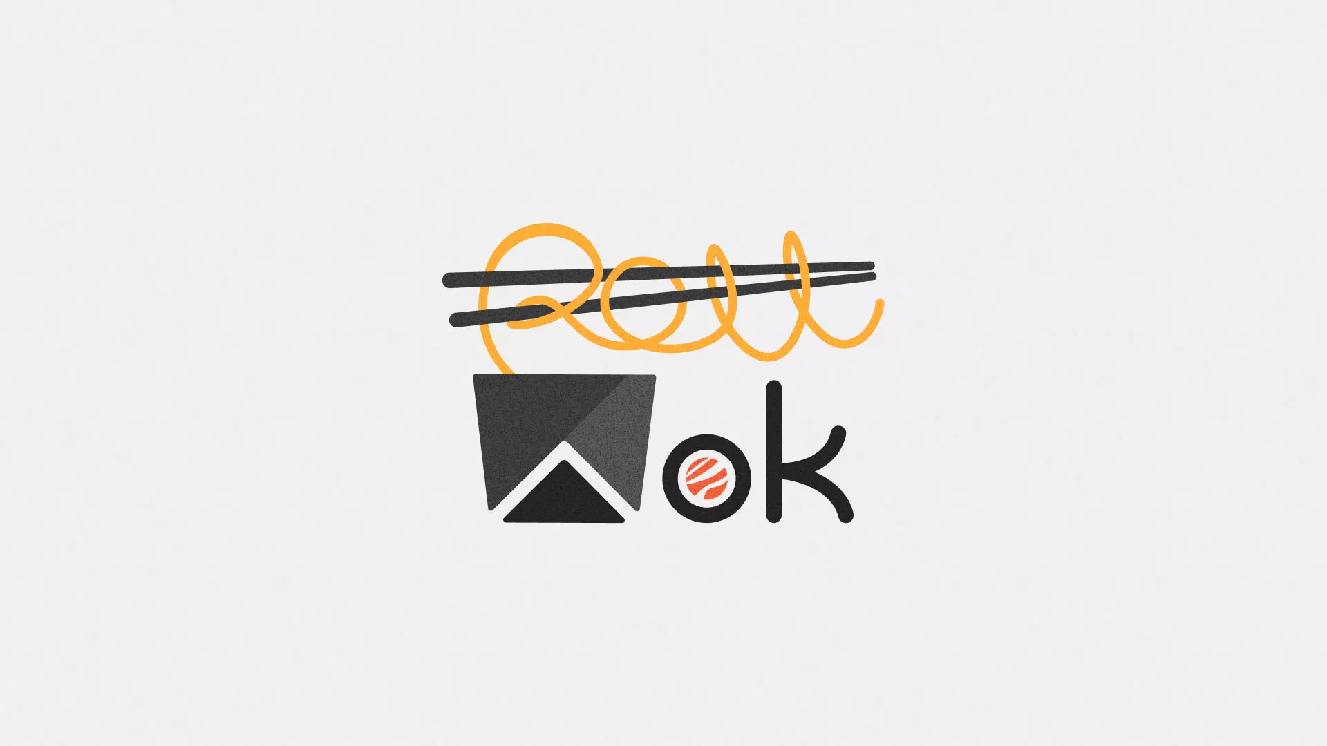Разработка логотипа суши-бара «Roll Wok Club» в Юбилейном